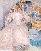 Frieseke, Frederick Carl Lady Trying On a Hat France oil painting artist